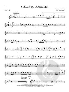 Instrumental Play-Along for Alto Saxophone von Taylor Swift 
