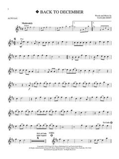 Instrumental Play-Along for Alto Saxophone von Taylor Swift 