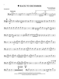 Instrumental Play-Along For Trombone von Taylor Swift 