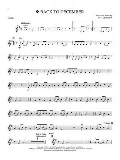 Instrumental Play-Along For Violin von Taylor Swift im Alle Noten Shop kaufen