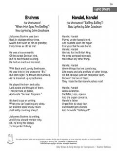 Silly Songs & Sing-Alongs For Composers (John Jacobson) 