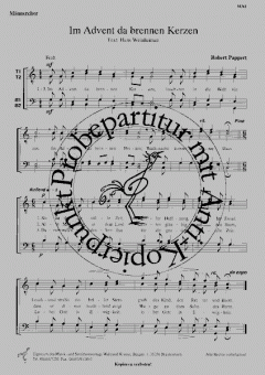 Im Advent da brennen Kerzen (Robert Pappert) 