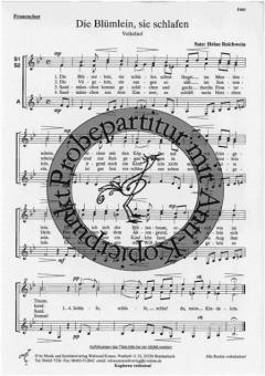 Die Blümelein, sie schlafen (Anton Wilhelm von Zuccalmaglio) 
