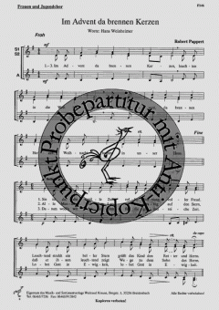 Im Advent da brennen Kerzen (Robert Pappert) 
