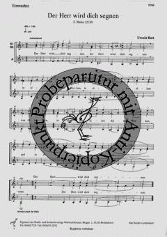 Der Herr wird dich segnen (Ursula Butt) 