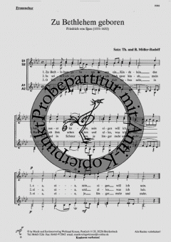 Zu Bethlehem geboren 