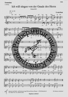 Ich will singen von der Gnade des Herrn (Ursula Butt) 