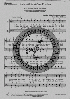 Ruhe still in süssem Frieden 