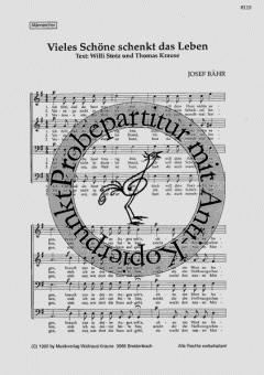 Vieles Schöne schenkt das Leben 