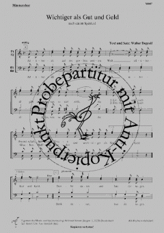 Wichtiger als Gut und Geld 