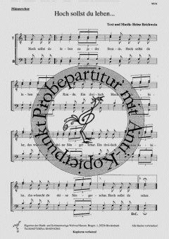 Hoch sollst du leben (Heinz Reichwein) 