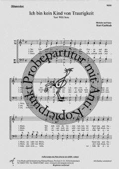 Ich bin kein Kind von Traurigkeit (Kurt Garbisch) 