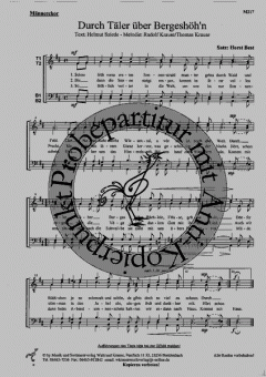 Durch Täler über Bergeshöh'n (Rudolf Krause) 