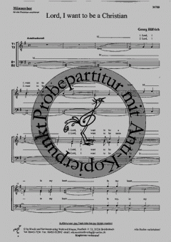 Lord, I want To be a Christian 