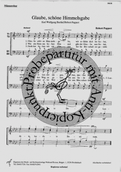 Glaube, schöne Himmelsgabe (Robert Pappert) 