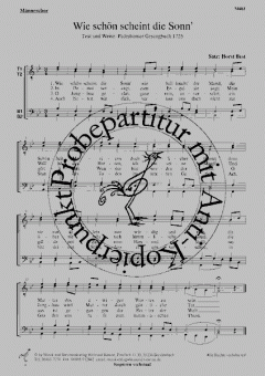 Wie schön scheint die Sonn' 