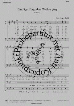 Ein Jäger längs dem Weiher ging 