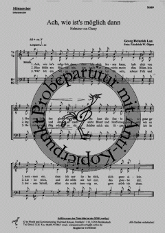 Ach, wie ist's möglich dann 