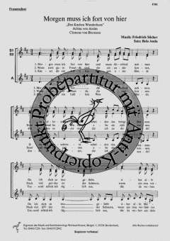 Morgen muss ich fort von hier (Friedrich Silcher) 