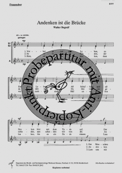 Andenken ist die Brücke (Walter Degreif) 