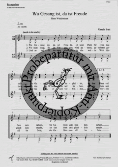 Wo Gesang ist, da ist Freude (Ursula Butt) 