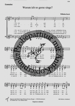 Warum ich so gerne singe? (Wilhelm H. Koch) 
