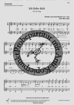 Ich liebe dich - I (Jean Paul Egide Martini) 