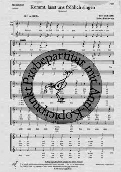 Kommt, lasst uns fröhlich singen 