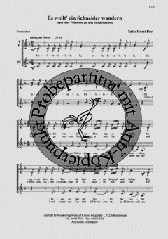 Es wollt' ein Schneider wandern 