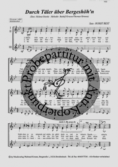 Durch Täler über Bergeshöhn (Rudolf Krause) 