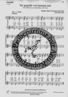 Sei gegrüsst viel tausendmal (Robert Schumann) 