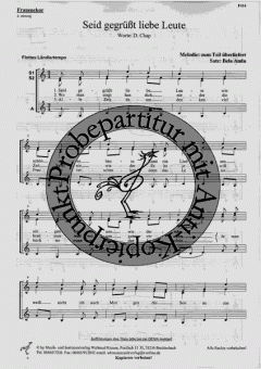 Seid gegrüsst liebe Leute 