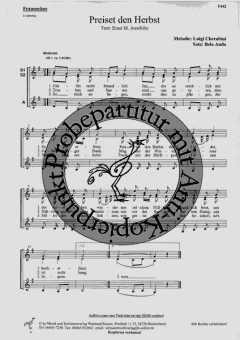 Preiset den Herbst (Luigi Cherubini) 