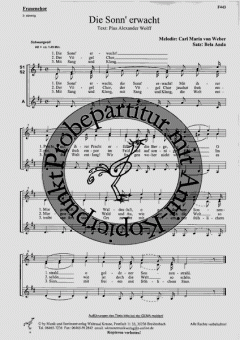 Die Sonn' erwacht (Carl Maria von Weber) 