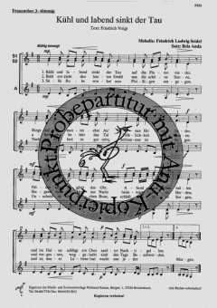 Kühl und labend sinkt der Tau 