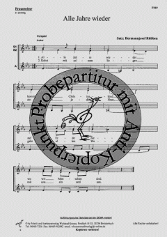 Alle Jahre wieder (Friedrich Silcher) 