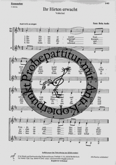 Ihr Hirten erwacht 