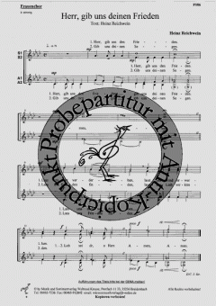 Herr, gib uns den Frieden (Heinz Reichwein) 