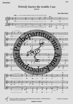 Nobody knows The trouble I see 