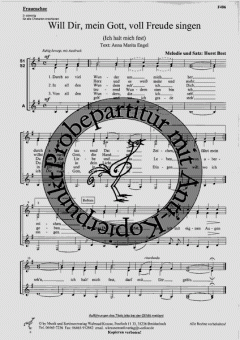 Will Dir, mein Gott, voll Freude singen (Horst Best) 