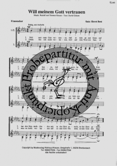 Will meinem Gott vertrauen (Rudolf Krause) 