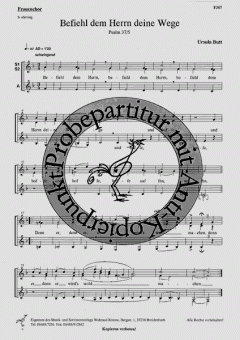 Befiehl dem Herrn deine Wege (Ursula Butt) 