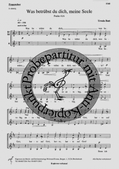 Was betrübst du dich, meine Seele (Ursula Butt) 