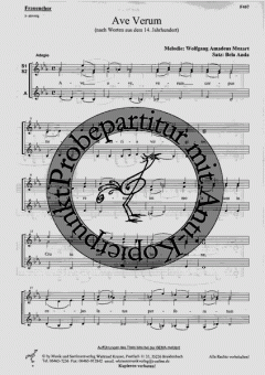 Ave Verum von Wolfgang Amadeus Mozart 