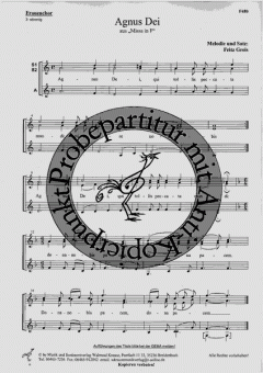 Agnus Dei von Fritz Greis 