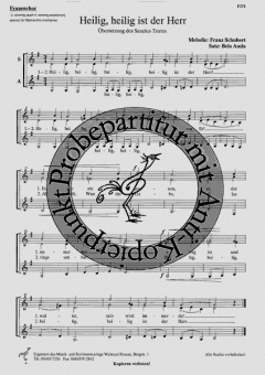 Heilig, heilig ist der Herr (Franz Schubert) 