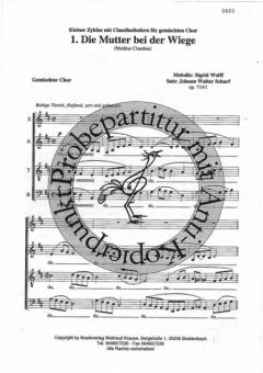 Kleiner Zyklus: Claudiuslieder 