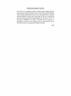 Secret Psalm von Oliver Knussen 