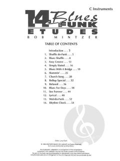 14 Blues & Funk Etudes von Bob Mintzer für Instrumente in C im Alle Noten Shop kaufen
