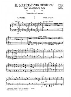 Matrimonio Segreto Opera Conpleta per Canto e Pian (Domenico Cimarosa) 